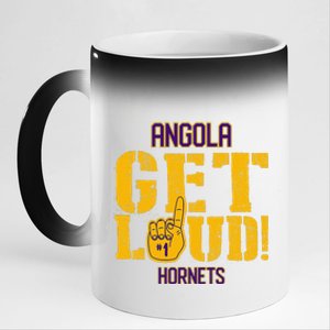 Angola High School Get Loud Hornets 11oz Black Color Changing Mug