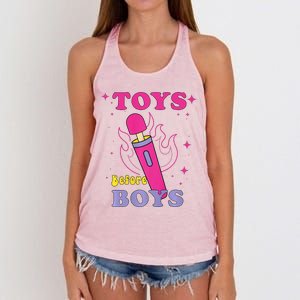 Adult Humor Saying Toys Before Funny Premium Women's Knotted Racerback Tank