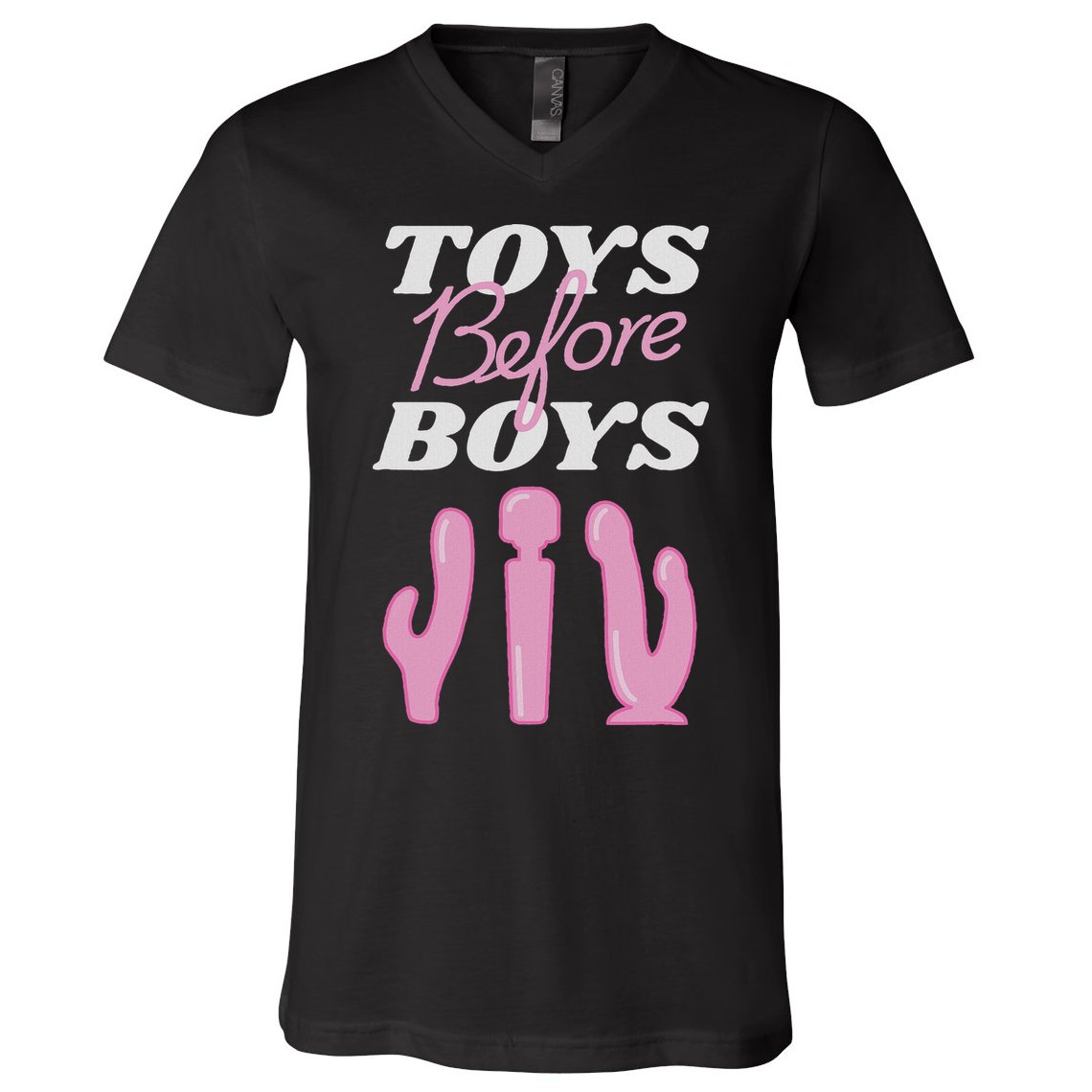 Adult Humor Saying Toys Before Funny Hilarious Women V-Neck T-Shirt