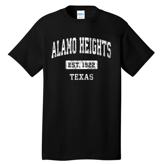 Alamo Heights Texas Tx Vintage Sports Established Tall T-Shirt