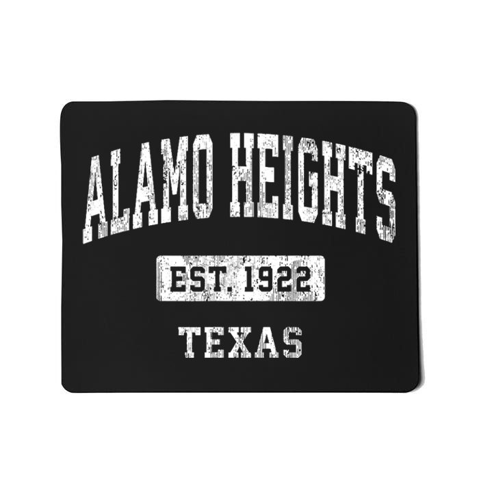 Alamo Heights Texas Tx Vintage Sports Established Mousepad