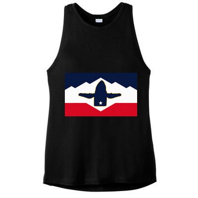 All Hail The Whale New Utah Flag Salt Lake City Slc Design Ladies PosiCharge Tri-Blend Wicking Tank