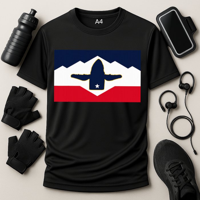 All Hail The Whale New Utah Flag Salt Lake City Slc Design Cooling Performance Crew T-Shirt
