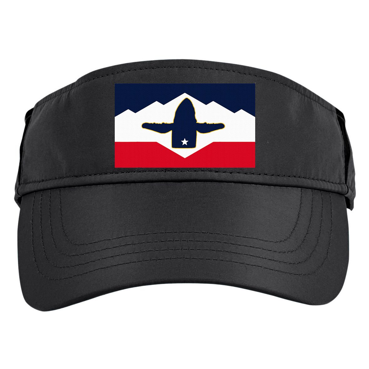 All Hail The Whale New Utah Flag Salt Lake City Slc Design Adult Drive Performance Visor