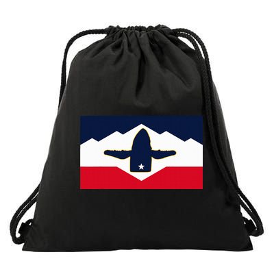 All Hail The Whale New Utah Flag Salt Lake City Slc Design Drawstring Bag