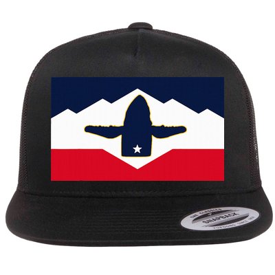 All Hail The Whale New Utah Flag Salt Lake City Slc Design Flatbill Hat