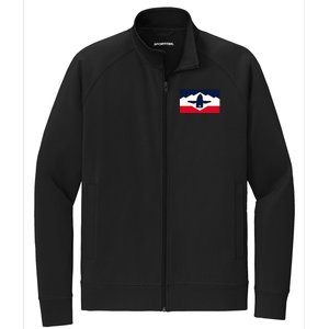 All Hail The Whale New Utah Flag Salt Lake City Slc Design Stretch Full-Zip Cadet Jacket