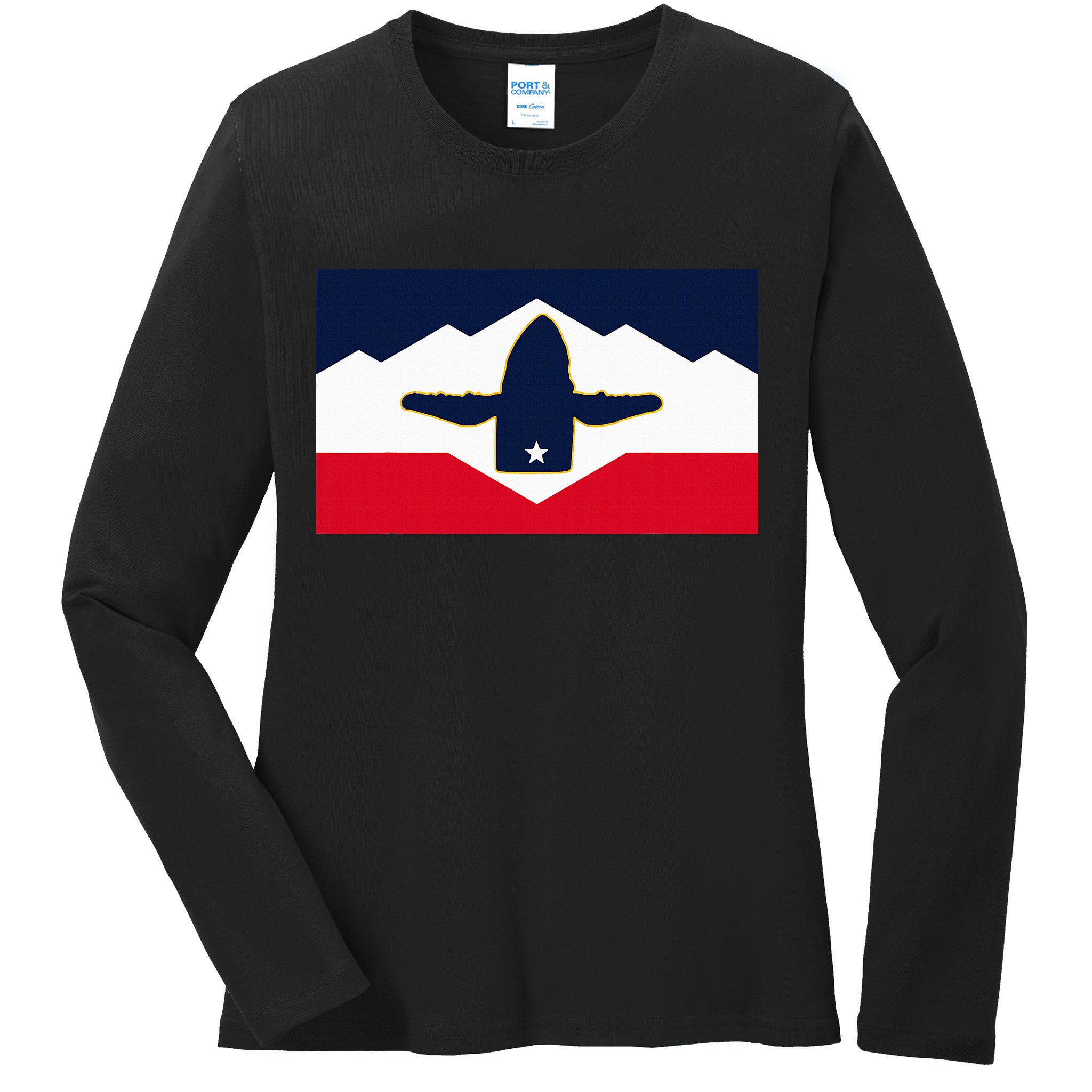 All Hail The Whale New Utah Flag Salt Lake City Slc Design Ladies Long Sleeve Shirt