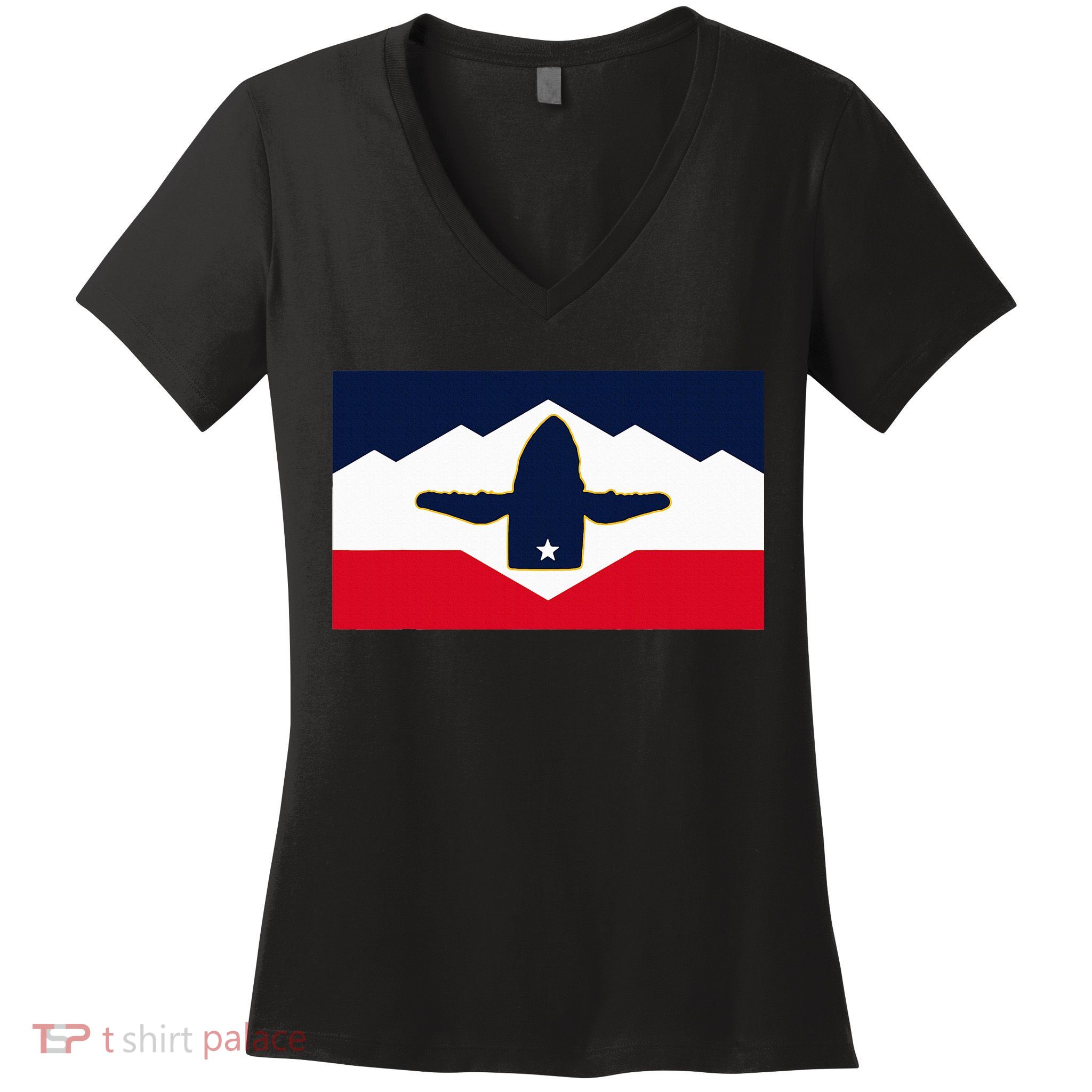 All Hail The Whale New Utah Flag Salt Lake City Slc Design Women's V-Neck T-Shirt
