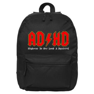 Adhd Highway To... Hey Look A Squirrel Squirrels Animals 16 in Basic Backpack