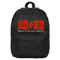 Adhd Highway To... Hey Look A Squirrel Squirrels Animals 16 in Basic Backpack