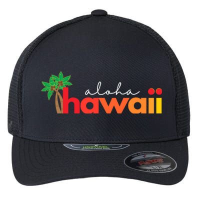 Aloha Hawaii Tropical Vacation Flexfit Unipanel Trucker Cap