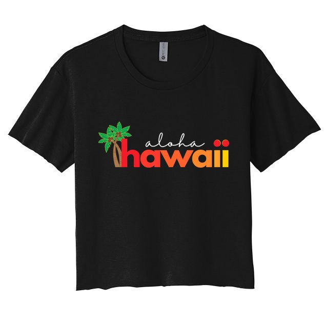 Aloha Hawaii Tropical Vacation Crop Top
