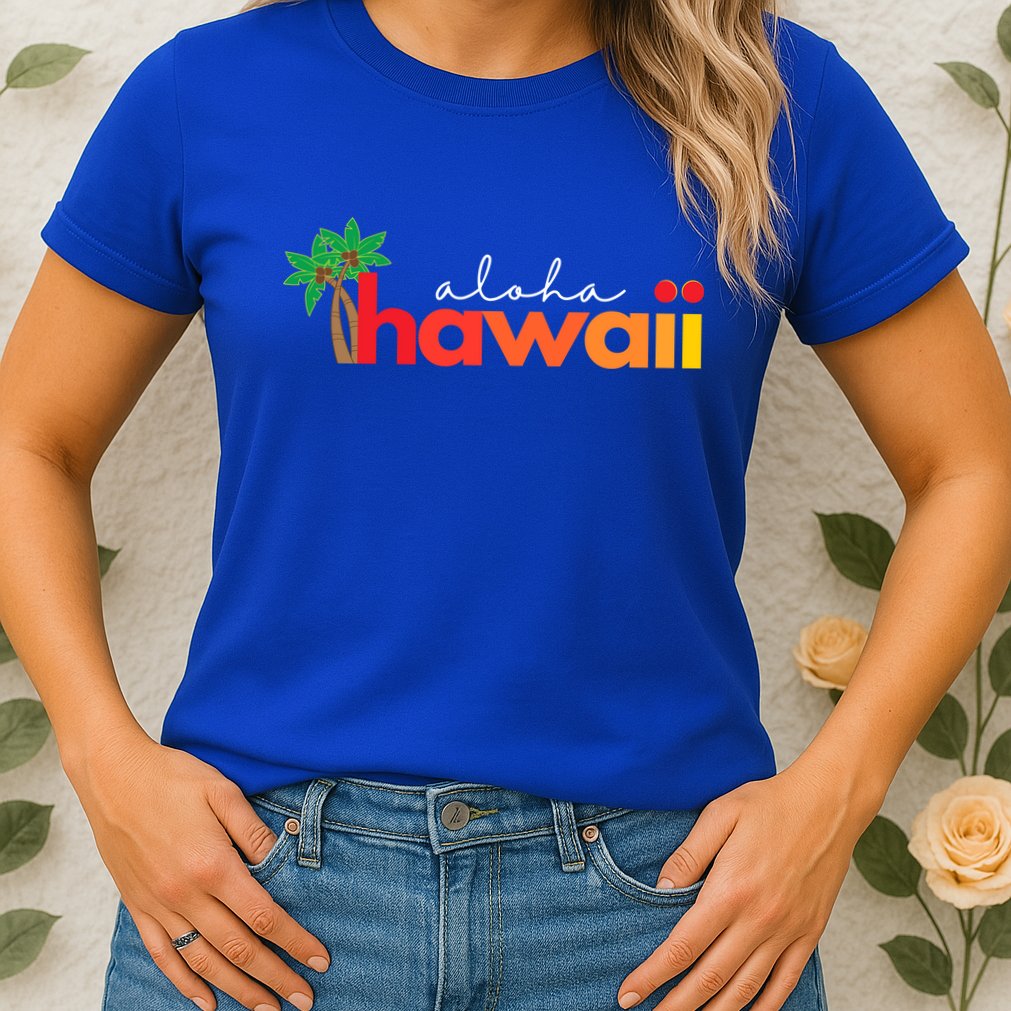Aloha Hawaii Tropical Vacation Womens T-Shirt