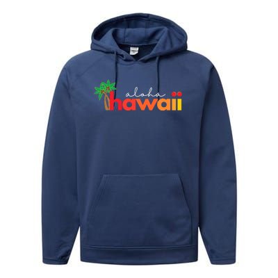 Aloha Hawaii Tropical Vacation Performance Fleece Hoodie