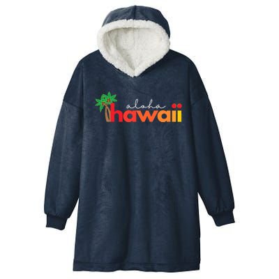 Aloha Hawaii Tropical Vacation Hooded Wearable Blanket