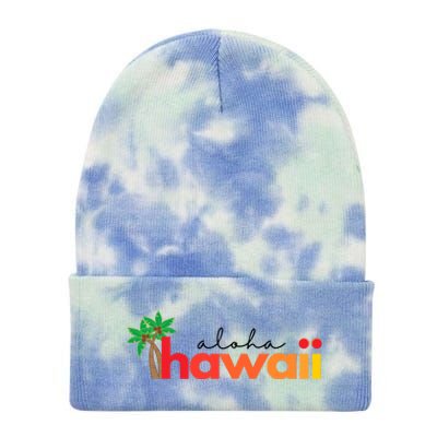 Aloha Hawaii Tropical Vacation Tie Dye 12in Knit Beanie