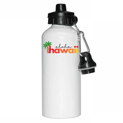 Aloha Hawaii Tropical Vacation Aluminum Water Bottle