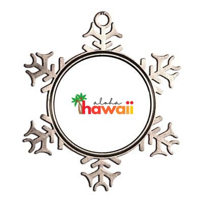 Aloha Hawaii Tropical Vacation Metallic Star Ornament