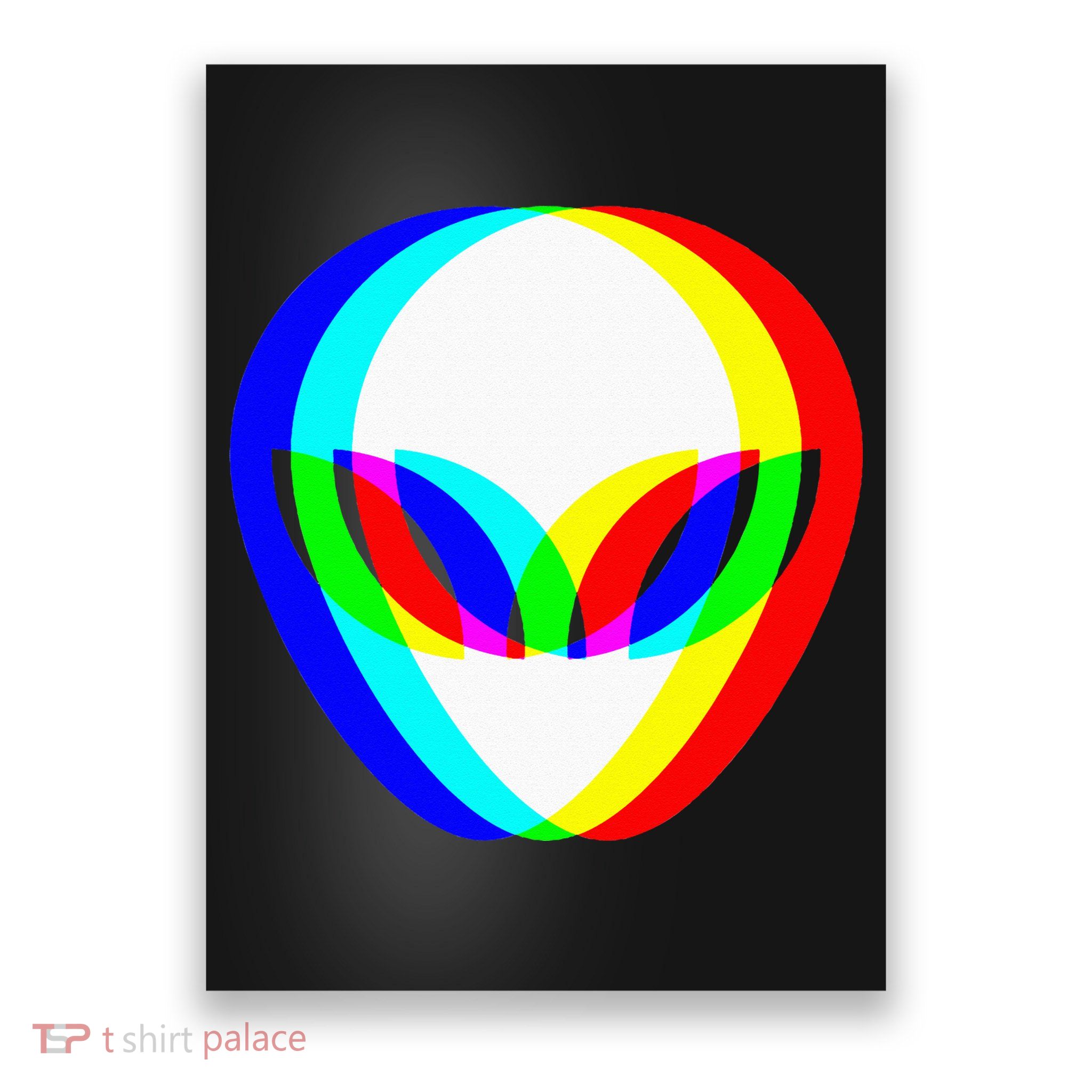Alien Head Trippy Vaporwave Techno Rave EDM Music Festival Poster