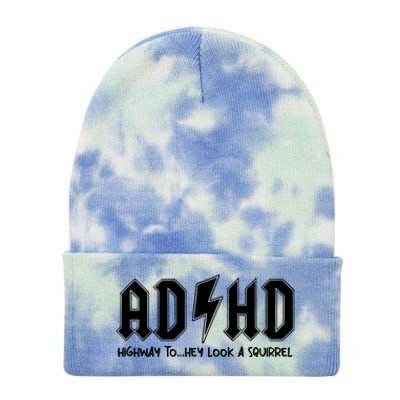 Adhd Highway To Hey Look A Squirrel Tie Dye 12in Knit Beanie