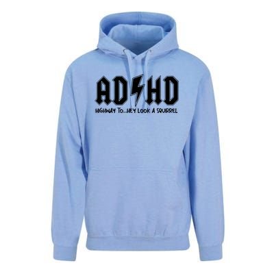 Adhd Highway To Hey Look A Squirrel Unisex Surf Hoodie