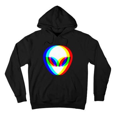 Alien Head Trippy Vaporwave Techno Rave EDM Music Festival Hoodie