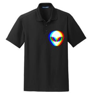 Alien Head Trippy Vaporwave Techno Rave EDM Music Festival Dry Zone Grid Polo