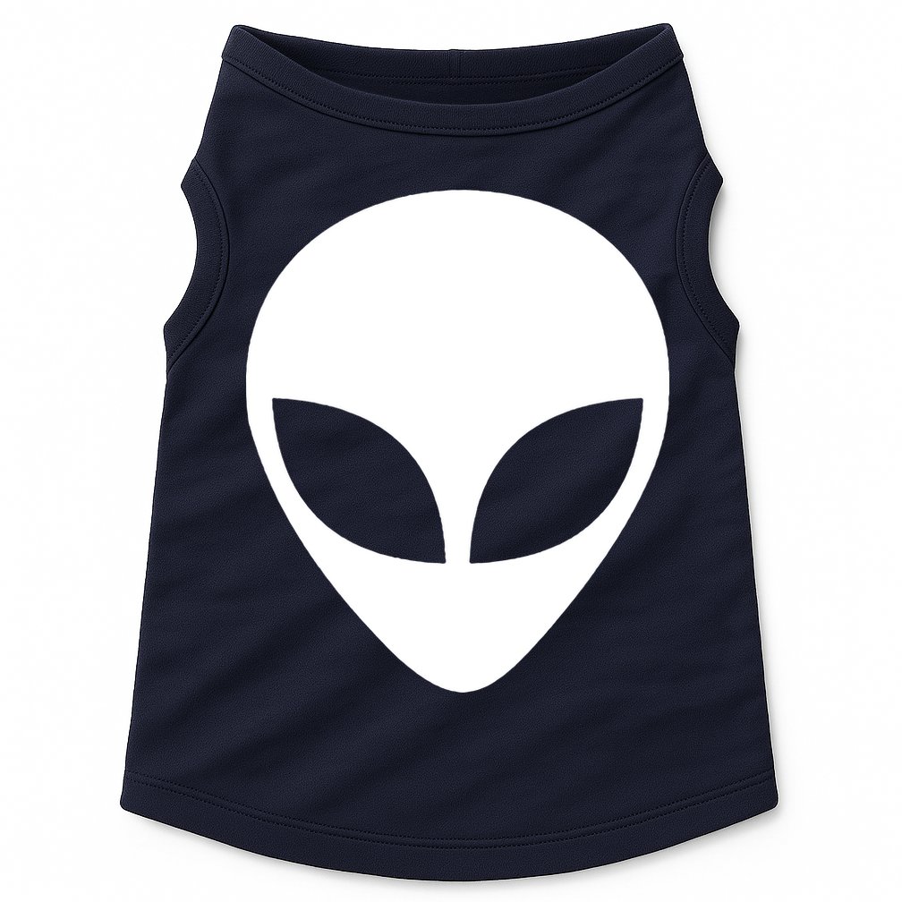 Alien Head T Shirt UFO Aliens T Shirt Doggie Tank