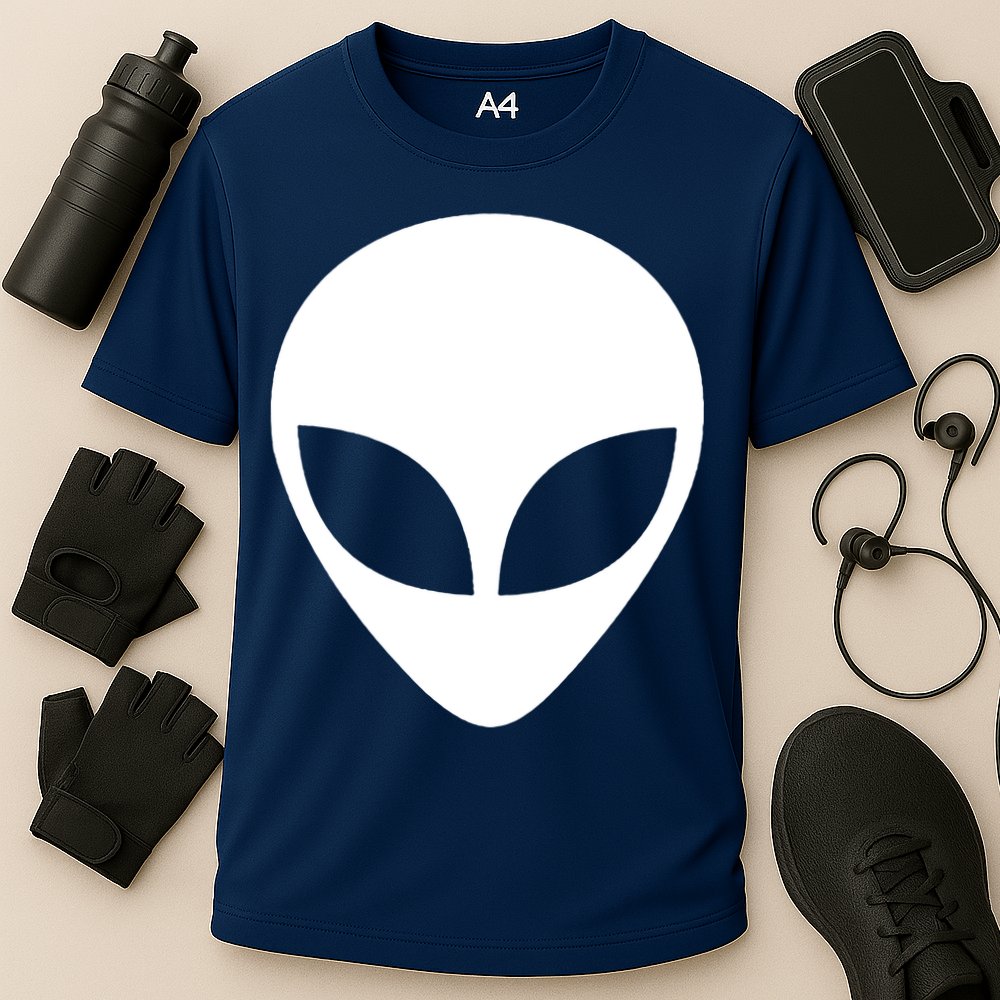 Alien Head T Shirt UFO Aliens T Shirt Cooling Performance Crew T-Shirt