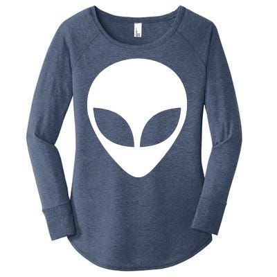 Alien Head T Shirt UFO Aliens T Shirt Women's Perfect Tri Tunic Long Sleeve Shirt