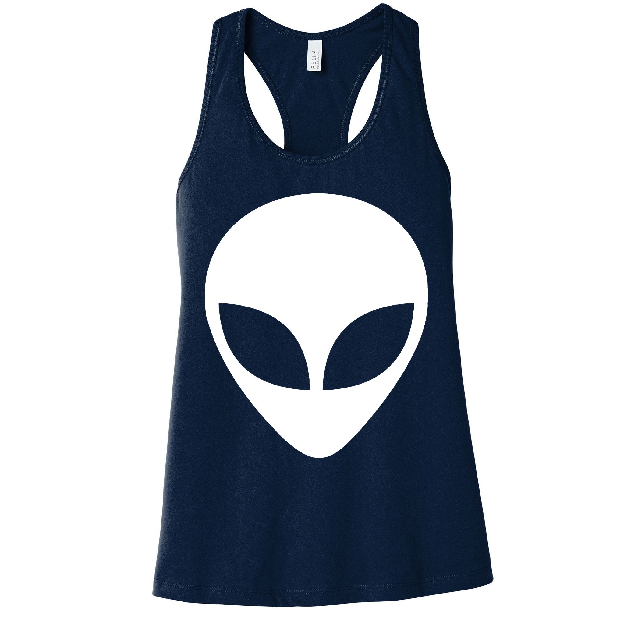 Alien Head T Shirt UFO Aliens T Shirt Womens Tank Top