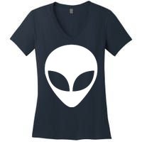 Alien Head T Shirt UFO Aliens T Shirt Women's V-Neck T-Shirt