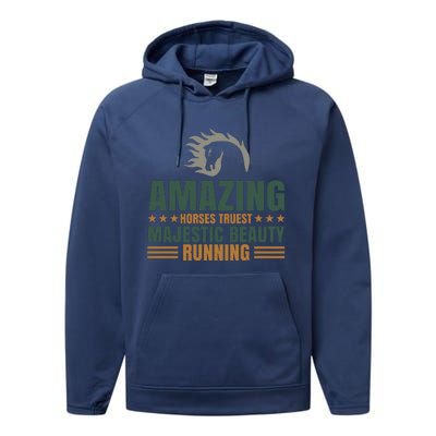 Amazing Horses Trust Majestic Beauty Running Performance Fleece Hoodie