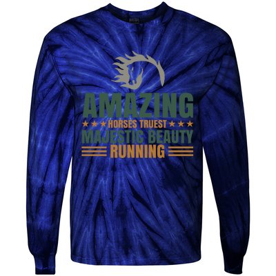 Amazing Horses Trust Majestic Beauty Running Tie-Dye Long Sleeve Shirt