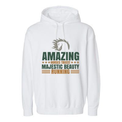 Amazing Horses Trust Majestic Beauty Running Garment-Dyed Fleece Hoodie