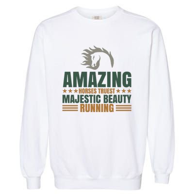 Amazing Horses Trust Majestic Beauty Running Garment-Dyed Sweatshirt