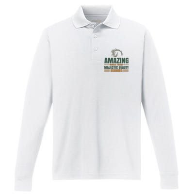 Amazing Horses Trust Majestic Beauty Running Performance Long Sleeve Polo