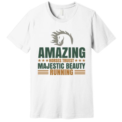 Amazing Horses Trust Majestic Beauty Running Premium T-Shirt