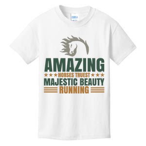 Amazing Horses Trust Majestic Beauty Running Kids T-Shirt