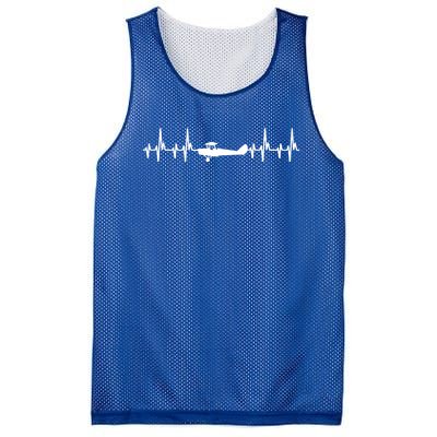 Airplane Heartbeat Tee Pilot Airplanes Pilots Christmas Gift Mesh Reversible Basketball Jersey Tank