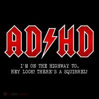 Adhd Highway To... Hey Look A Squirrel Hard Rocker Ad Hd Drawstring Bag