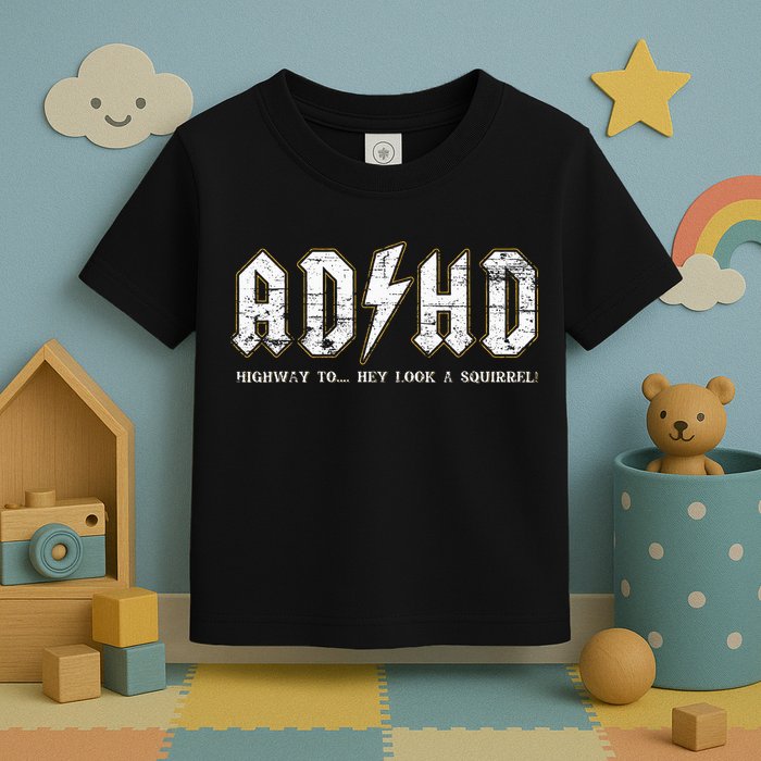 Adhd Highway To Hey Look A Squirrel Hyperactivity Disorder Toddler T-Shirt