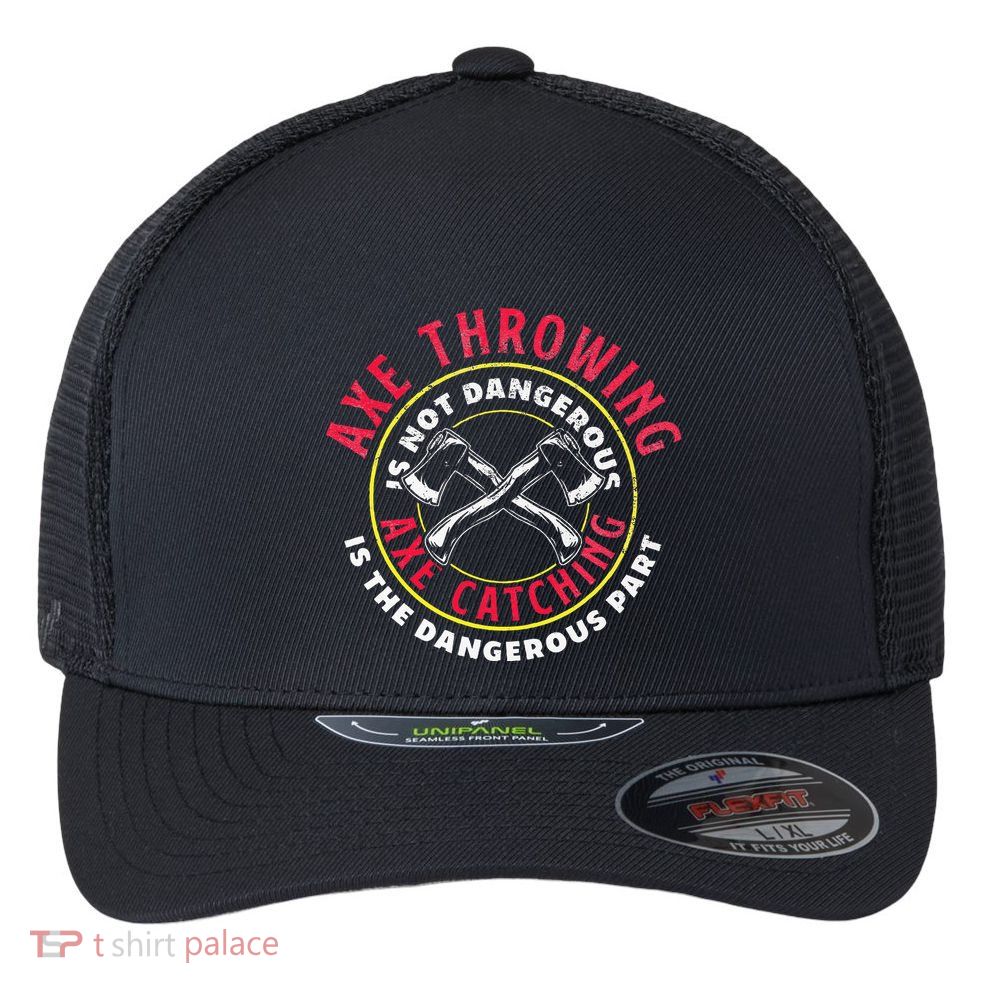 Axe Hatchet Throwing Ax Thrower Axe Catching Flexfit Unipanel Trucker Cap