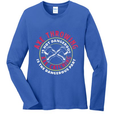 Axe Hatchet Throwing Ax Thrower Axe Catching Ladies Long Sleeve Shirt