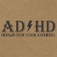 ADHD Highway To Hey Look A Squirrel Cotton Canvas Backpack