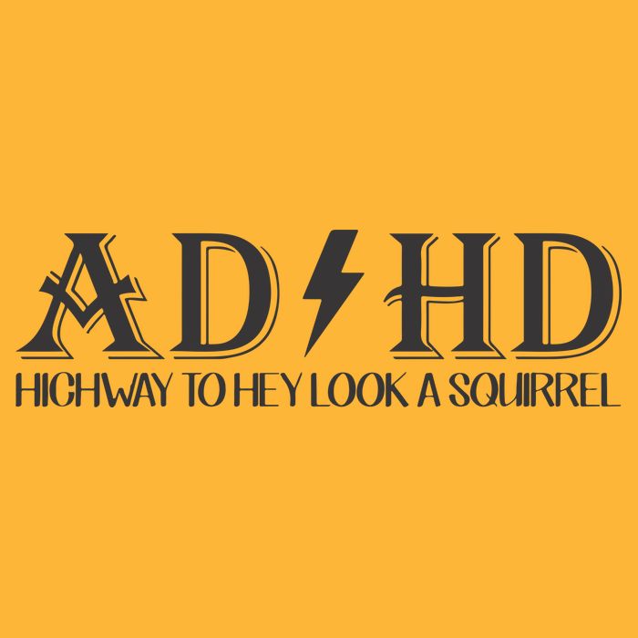 ADHD Highway To Hey Look A Squirrel Pom Pom 12in Knit Beanie