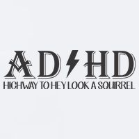 ADHD Highway To Hey Look A Squirrel Sueded Cloud Jersey T-Shirt