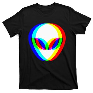 Alien Head Trippy Vaporwave Techno Rave Edm Music Festival T-Shirt