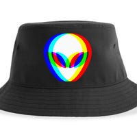 Alien Head Trippy Vaporwave Techno Rave Edm Music Festival Sustainable Bucket Hat